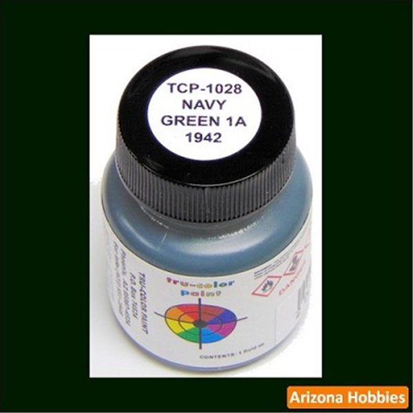 Tru-Color Paint Navy Green 1-A 1942 Paint Bottle TCP1028